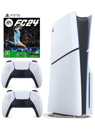 PlayStation 5 Disc Console (Slim) With Extra White Controller And FC 24 - pnsku/N70050707V/45/_/1709289151/5b4192af-3290-43d4-a546-3e79539f8c97