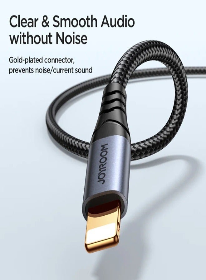 JOYROOM Audio-Transfer Series AUX Audio Cable (Lightning To 3.5Mm) 1.2M Black  - Image 2