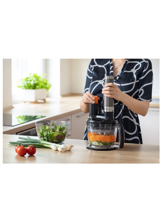 سنكور طقم خلاط يدوي 9 في 1 بقوة 220 فولت JAHSHB41005994 أسود فضي - Image 4