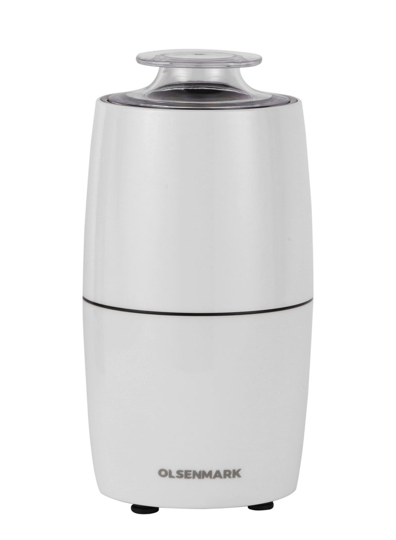 أولسنمارك Coffee Grinder  60 g Capacity, 150W Powerful Motor, Durable Jar and Blade, Ergonomic Grip 0.06 kg 150 W OMCG7023 white  - Image 2