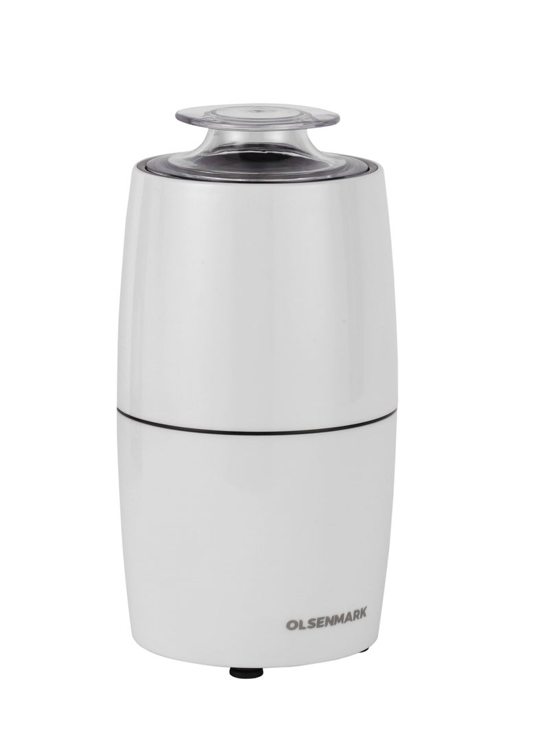 أولسنمارك Coffee Grinder  60 g Capacity, 150W Powerful Motor, Durable Jar and Blade, Ergonomic Grip 0.06 kg 150 W OMCG7023 white  - Image 3