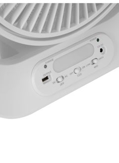 Olsenmark Olsenmark 12" Rechargeable Table Fan with Solar Panel OMF1848, Working Time up to 10 Hours, 3 Speed Controls and 5 Leaf Blades OMF1848 white  - Image 4