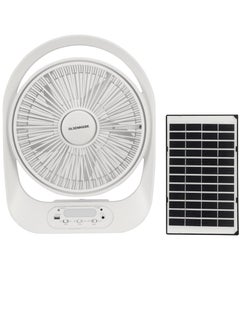 Olsenmark Olsenmark 12" Rechargeable Table Fan with Solar Panel OMF1848, Working Time up to 10 Hours, 3 Speed Controls and 5 Leaf Blades OMF1848 white  - Image 2