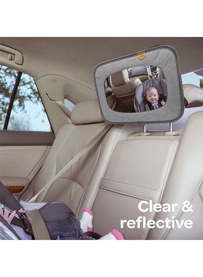 Moon Baby Back Seat Mirror - Universal Fit, Anti-Slip, 360-Degree -Grey  - Image 3