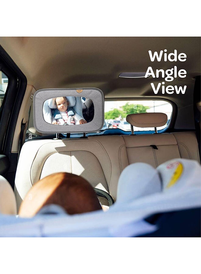 Moon Baby Back Seat Mirror - Universal Fit, Anti-Slip, 360-Degree -Grey  - Image 4