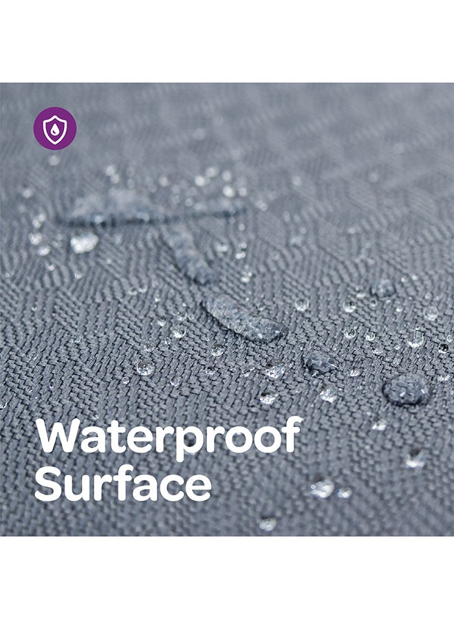 Moon Portable Diaper Changing Station - Waterproof Foldable Baby Travel Changing Bag kit -Light Grey - Image 5