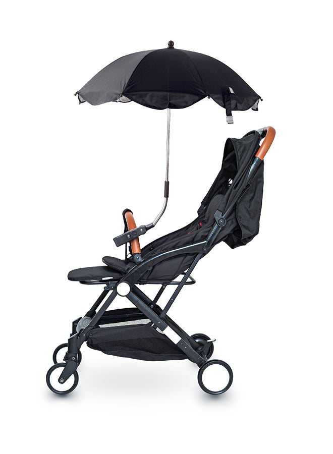 Moon Waterproof Baby Stroller Umbrella With 180 Degree Adjustable Arm Universal Clip, Black  - Image 3