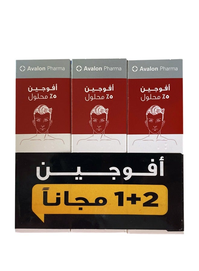 أفالون فارما Avogain 5% Minoxidil Solution 50 Ml 3 Month Supply 3 Pack 15x10x2ml