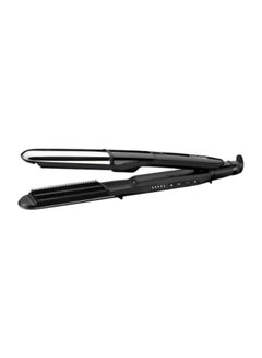 babyliss Steam Shine Styler Hair Straightener, Fast Heat-Up With 39mm Wide Diamond Ceramic Plates, 150°C to 230°C, 5 Heat Settings, Ionic Frizz Control, ST496SDE, Black Black  - Image 1