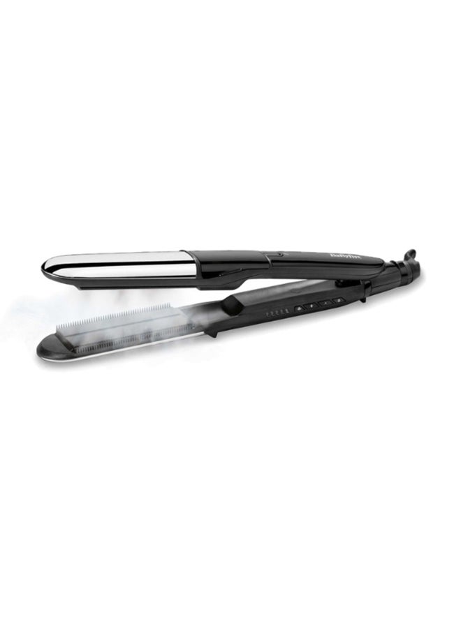 babyliss - Steam Shine Styler Hair Straightener, Fast Heat-Up With 39mm Wide Diamond Ceramic Plates, 150°C to 230°C, 5 Heat Settings, Ionic Frizz Control, ST496SDE, Black Black - Image 1