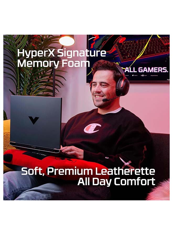 HYPERX Cloud III Wireless – Gaming Headset for PC, PS5, PS4, up to 120-hour Battery, 2.4GHz Wireless, DTS Spatial Audio, 53mm Angled Drivers, Memory Foam, Durable Frame, 10mm Microphone, Black/Red | 77Z46AA - Image 3