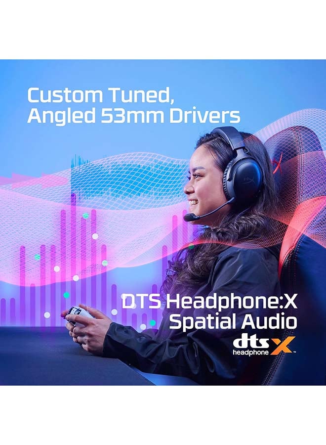 HYPERX Cloud III Wireless – Gaming Headset for PC, PS5, PS4, up to 120-hour Battery, 2.4GHz Wireless, DTS Spatial Audio, 53mm Angled Drivers, Memory Foam, Durable Frame, 10mm Microphone, Black/Red | 77Z46AA - Image 4