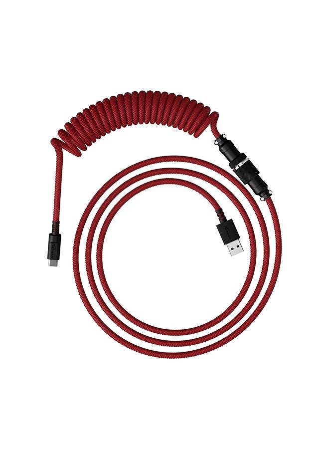 HYPERX - Coiled Cable - Red/Black - 1.37m - Image 1
