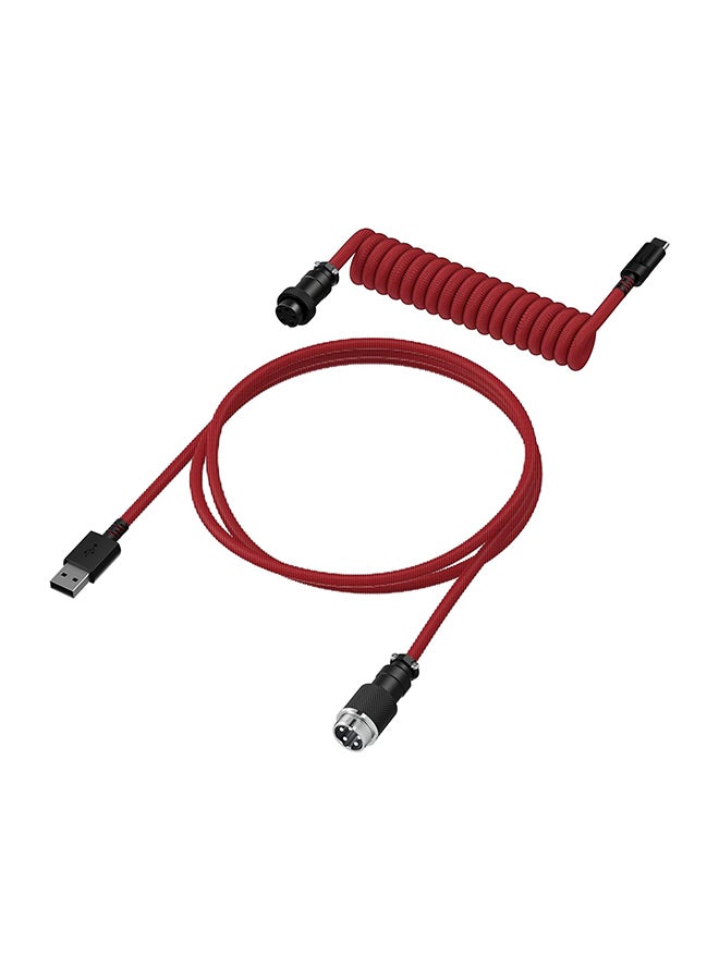 HYPERX - Coiled Cable - Red/Black - 1.37m - Image 1