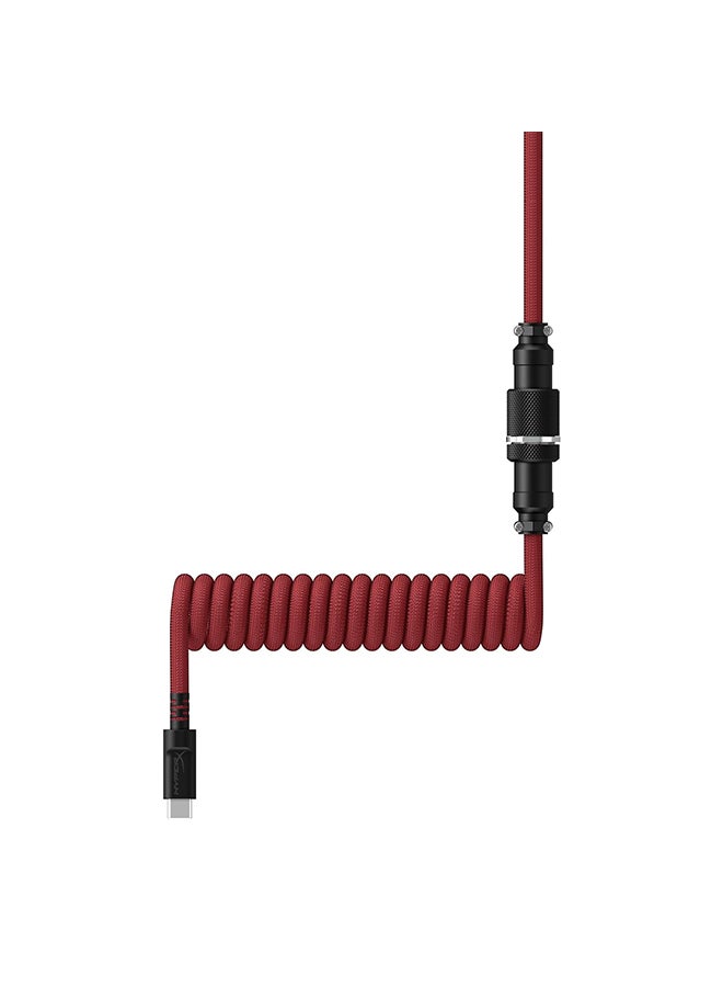 HYPERX - Coiled Cable - Red/Black - 1.37m - Image 1