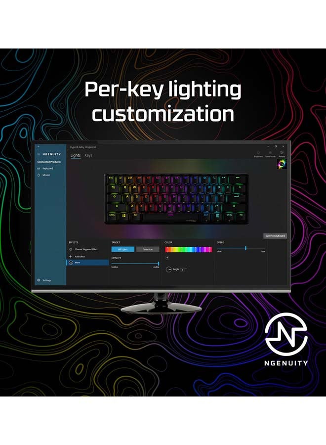 هايبركس لوحة مفاتيح الألعاب الميكانيكية Hyperx Alloy Origins 60 - Image 5