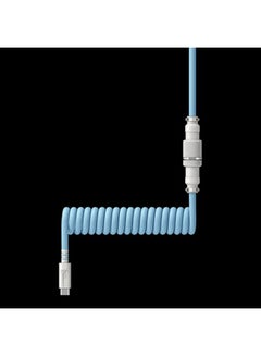 HYPERX Coiled Cable - Light Blue/White - 1.37m  - Image 3