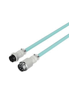 HYPERX Coiled Cable - Light Green/White - 1.37m  - Image 2