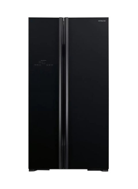 ثلاجة ببابين متجاورين 13 قدم مكعب وفريزر 8 قدم مكعب شاشة تعمل باللمس زجاج R-S800PS0 GBK زجاج أسود