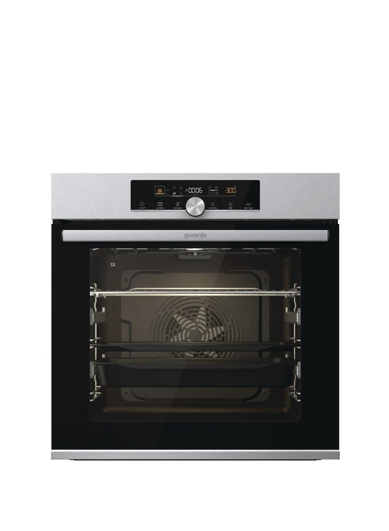 Gorenje Electric Built in oven With Grill from Gorenje 77 liter 60 cm Stainless Steel BOS6747A01X BOS6747A01X Silver - Image 1