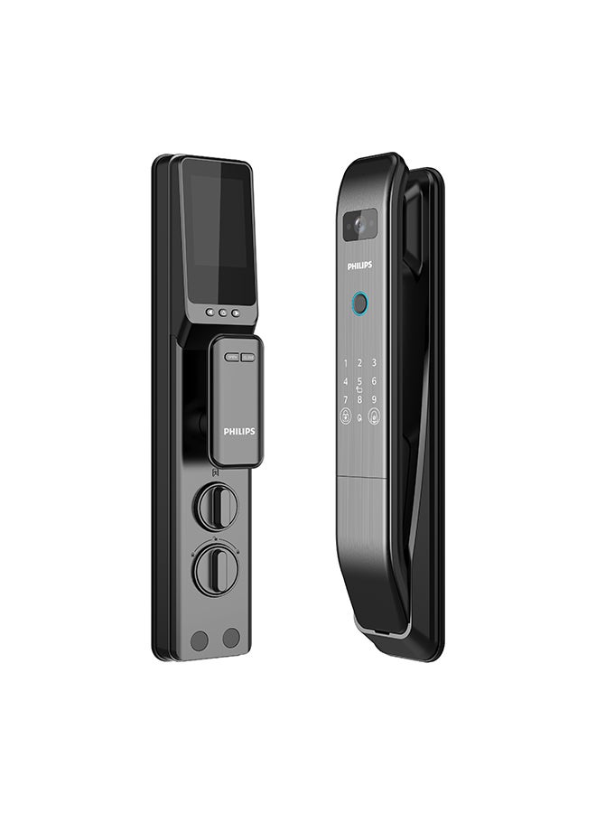 Philips - Smart Lock  Digital Lock Auto-lock App Alarming Fingerprint Hidden Keypad Video Communication Black 422.5 x 81 x 58.81mm - Image 1