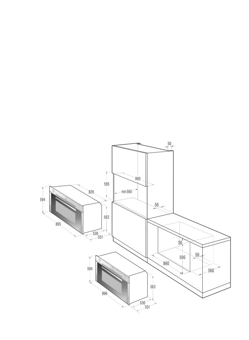 Gorenje Built in Gas oven 90cm 88 liter With Grill Stainless Steel Cooling Fan BOG9822E00X BOG9822E00X Inox - Image 4