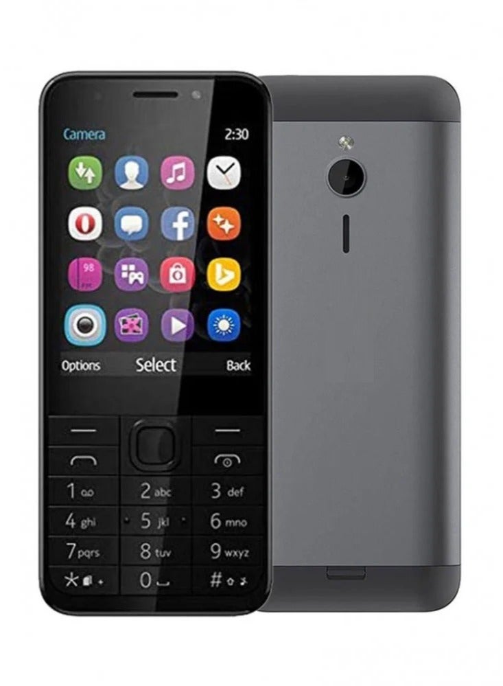 نوكيا 230 ثنائي الشريحة، أسود، 16 ميجابايت جي إس إم