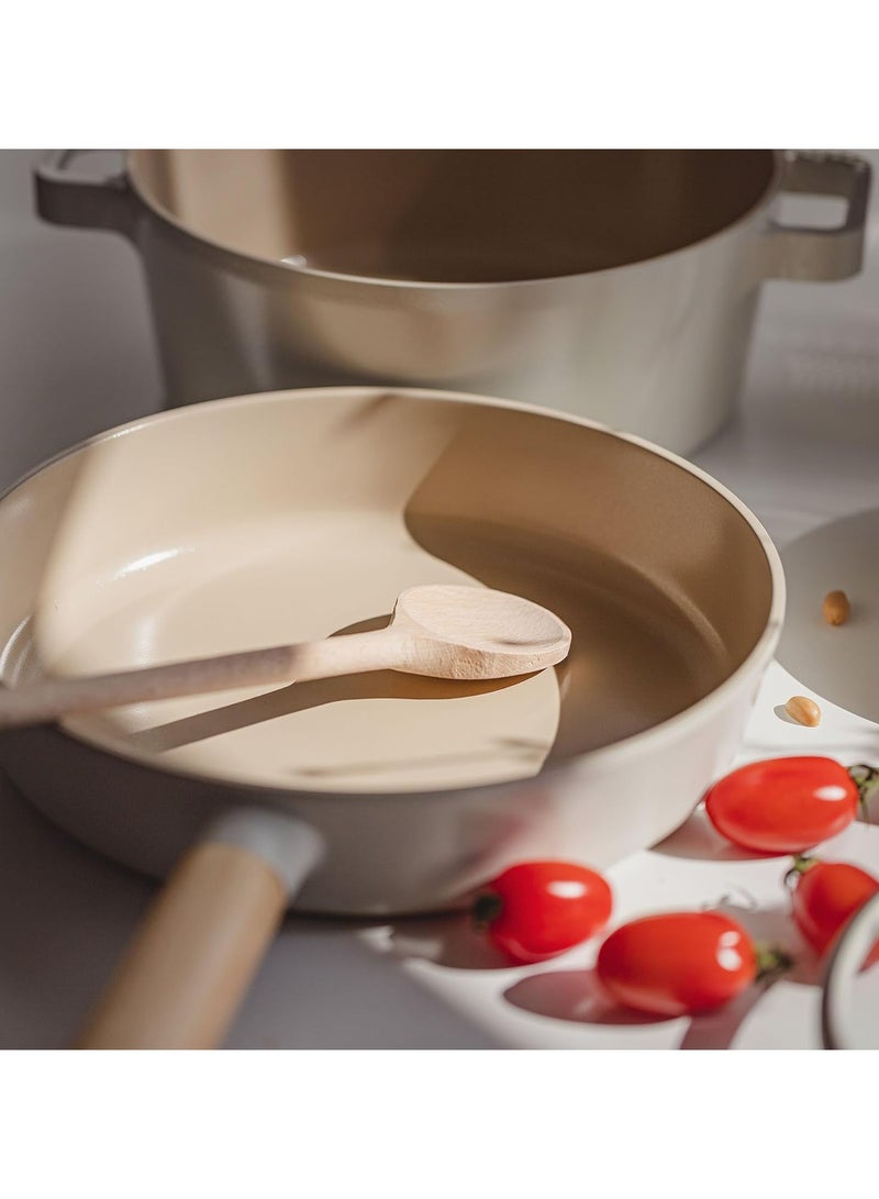 Fika Cast Aluminum Non-Stick Fry Pan 11" Beige 11 inchcm