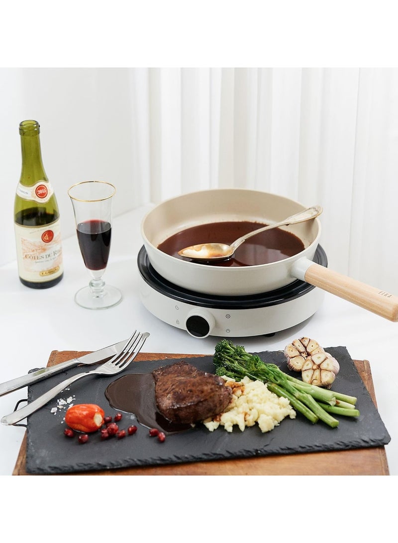 Fika Cast Aluminum Non-Stick Fry Pan 11" Beige 11 inchcm