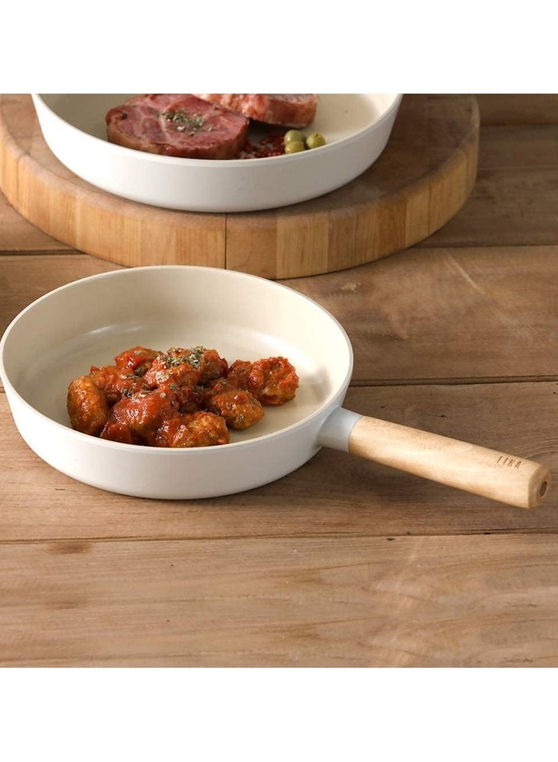 Fika Cast Aluminum Non-Stick Fry Pan 11" Beige 11 inchcm