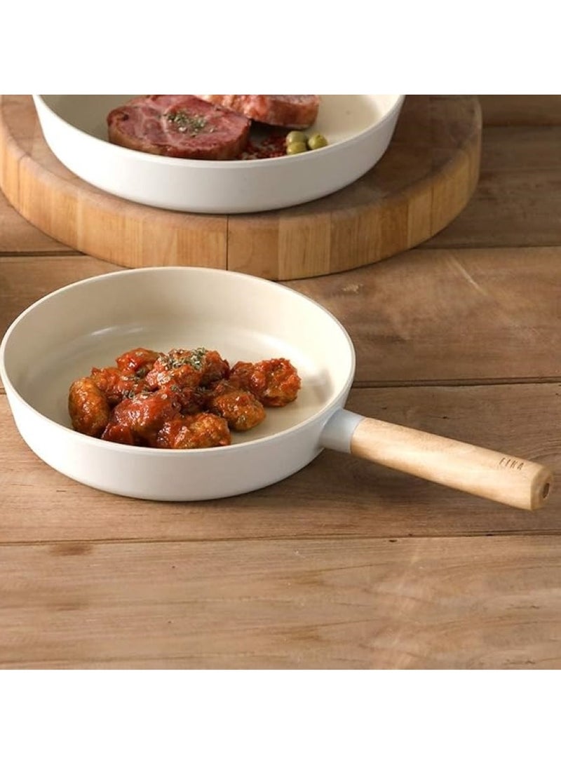 نيو فلام Fika Cast Aluminum Non Stick Fry Pan 9.5" White 9.5" / 24cmcm  - Image 3