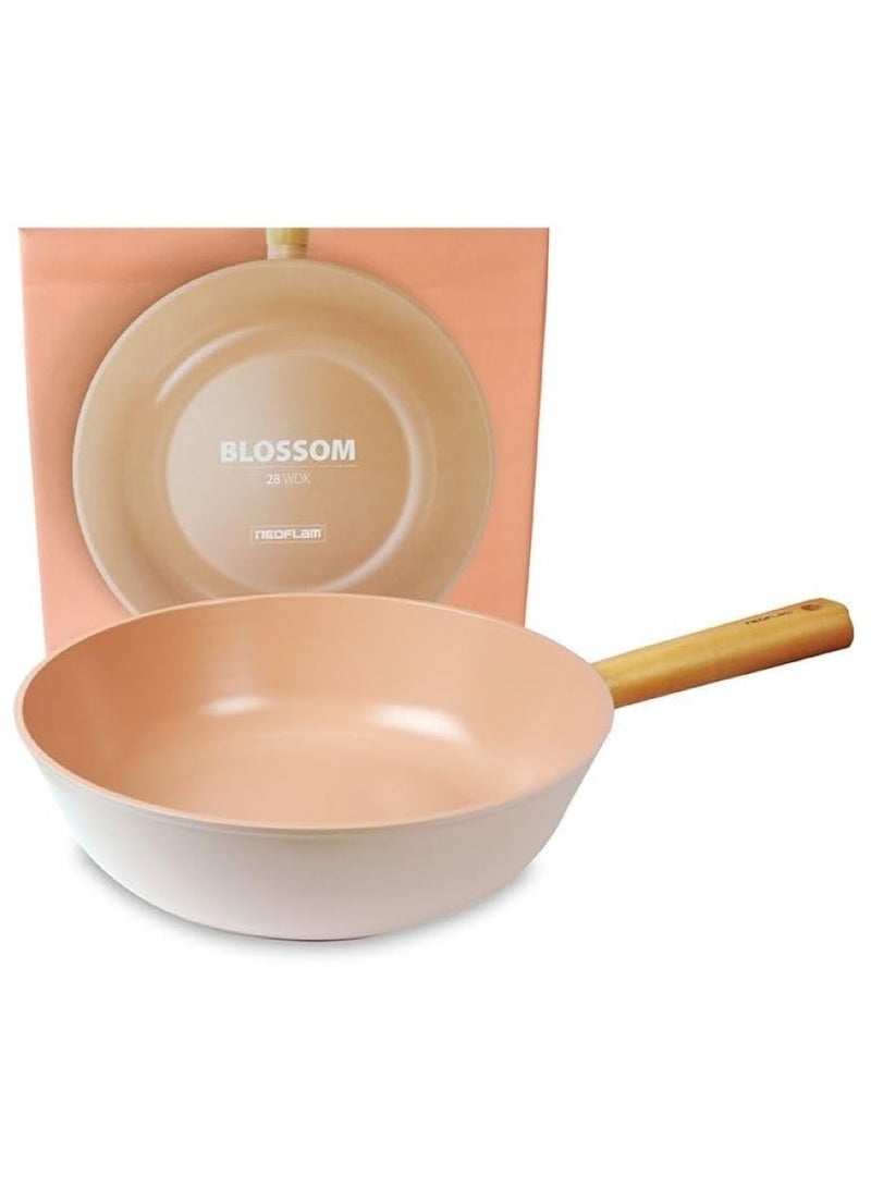 Neoflam Blossom Wok Pan Sandy Pink Sandy Pink 28 cmcm - Image 2