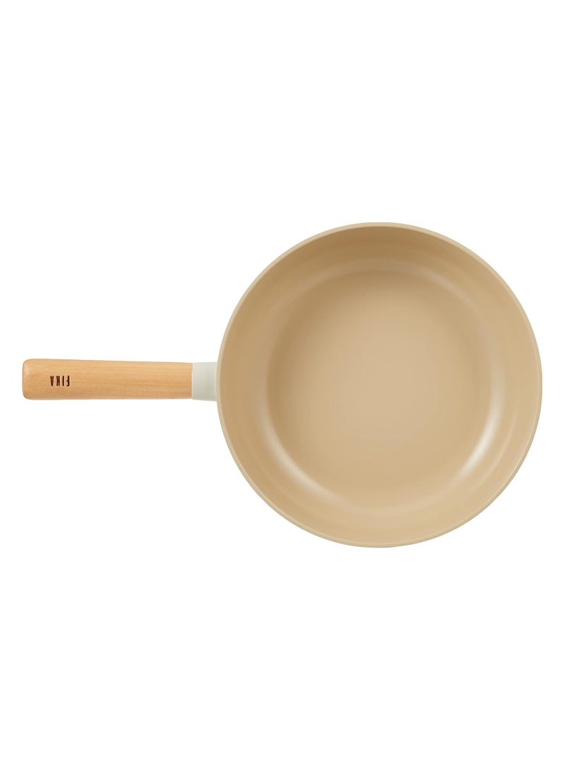 Fika Cast Aluminum Wok 10" Beige 10 inchcm