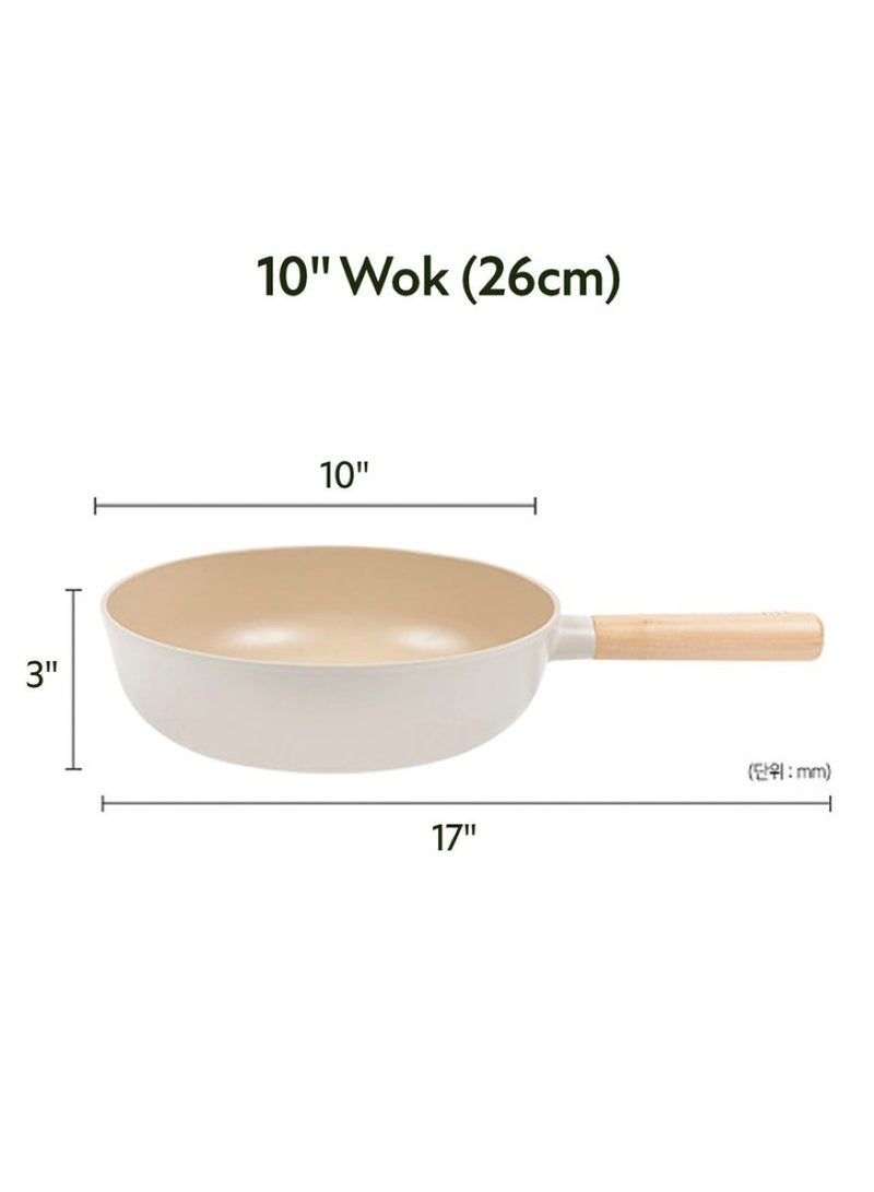 Neoflam Fika Cast Aluminum Wok 10" Beige 10 inchcm  - Image 3