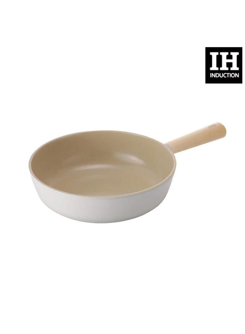 Fika Cast Aluminum Wok 10" Beige 10 inchcm