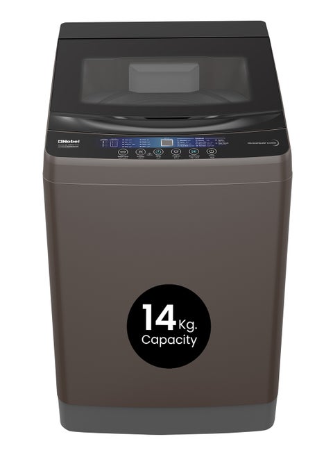 14 Kg Capacity Washing Machine, Electronic Control, LED Digital Display, 10 Programs, Aluminum Motor, Stainless Steel Drum, Energy-efficient 3-Star Rating 14 kg NWM1600 Grey