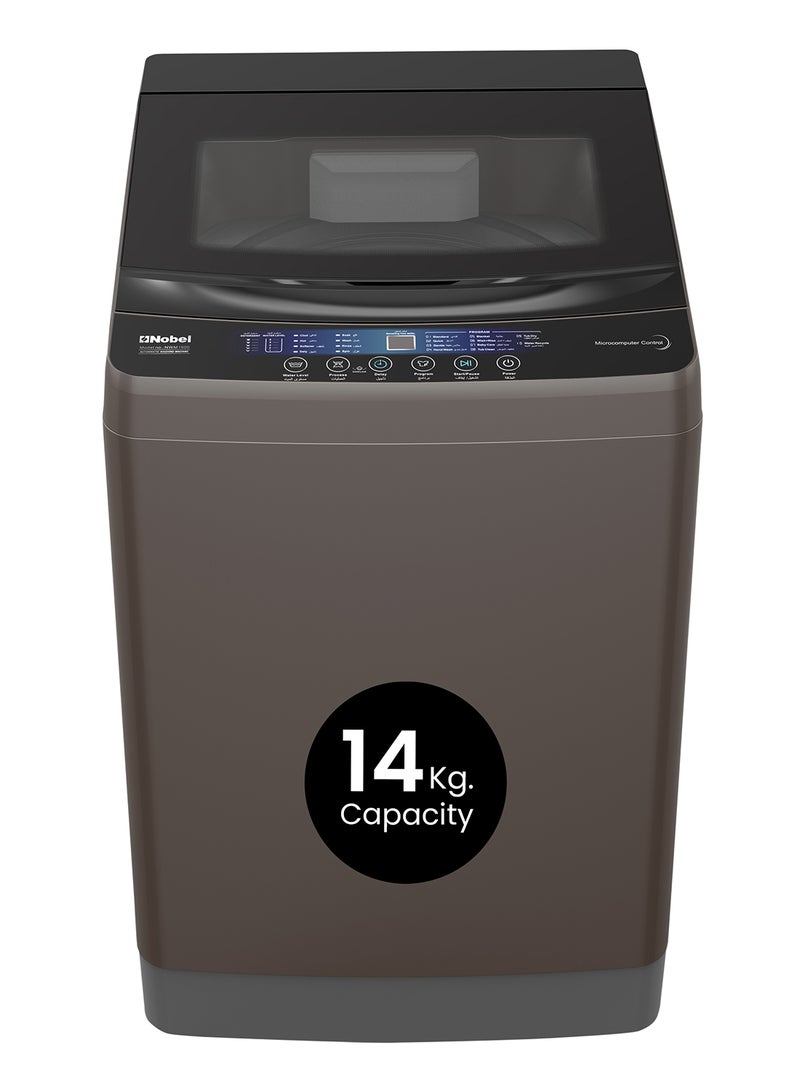 Nobel 14 Kg Capacity Washing Machine, Electronic Control, LED Digital Display, 10 Programs, Aluminum Motor, Stainless Steel Drum, Energy-efficient 3-Star Rating NWM1600 Grey  - Image 1