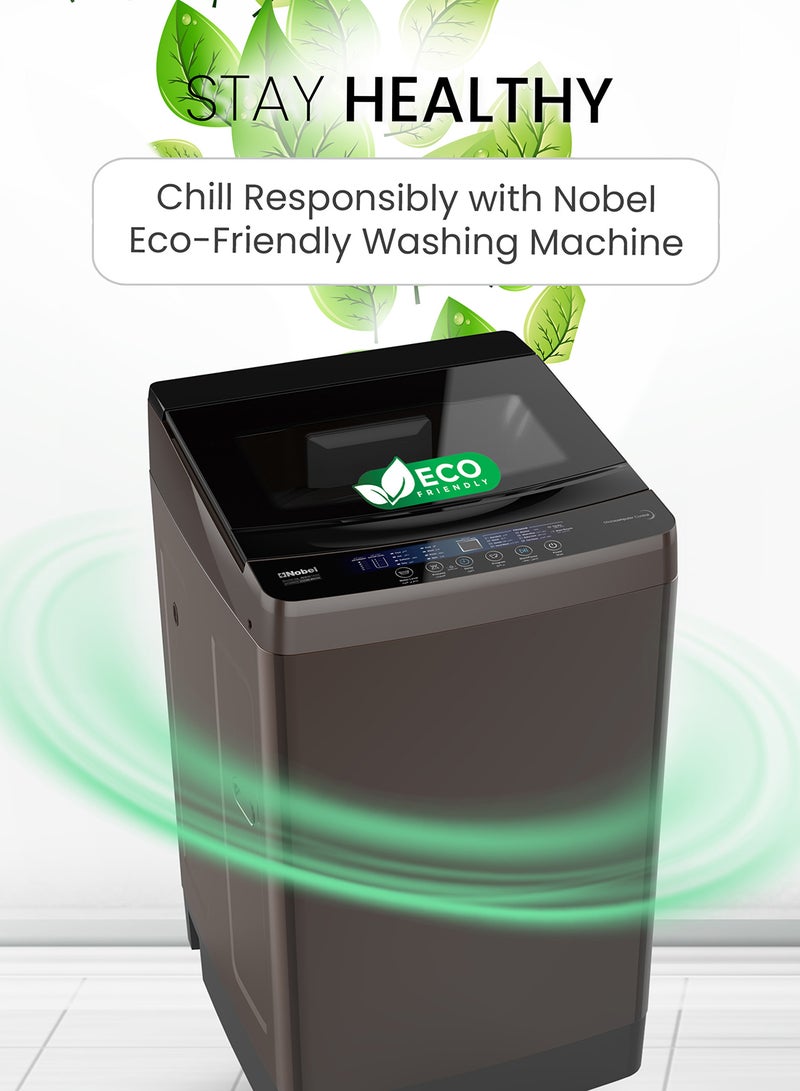 Nobel 14 Kg Capacity Washing Machine, Electronic Control, LED Digital Display, 10 Programs, Aluminum Motor, Stainless Steel Drum, Energy-efficient 3-Star Rating NWM1600 Grey  - Image 5