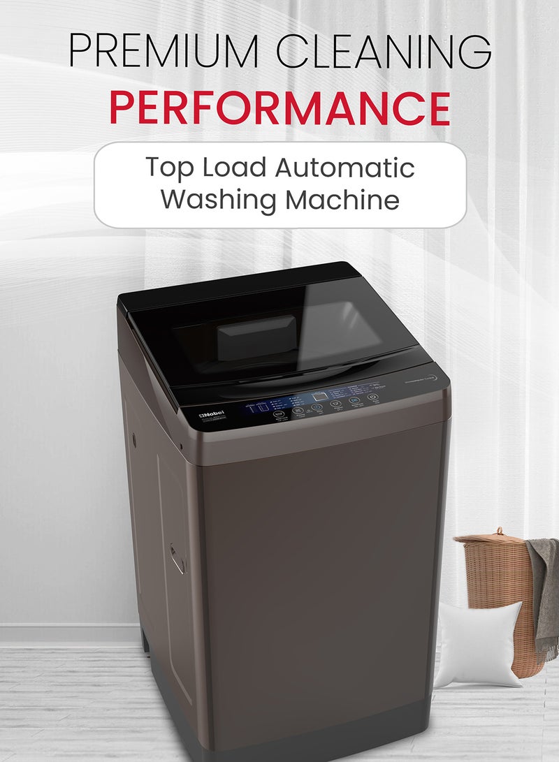 Nobel 14 Kg Capacity Washing Machine, Electronic Control, LED Digital Display, 10 Programs, Aluminum Motor, Stainless Steel Drum, Energy-efficient 3-Star Rating NWM1600 Grey  - Image 2