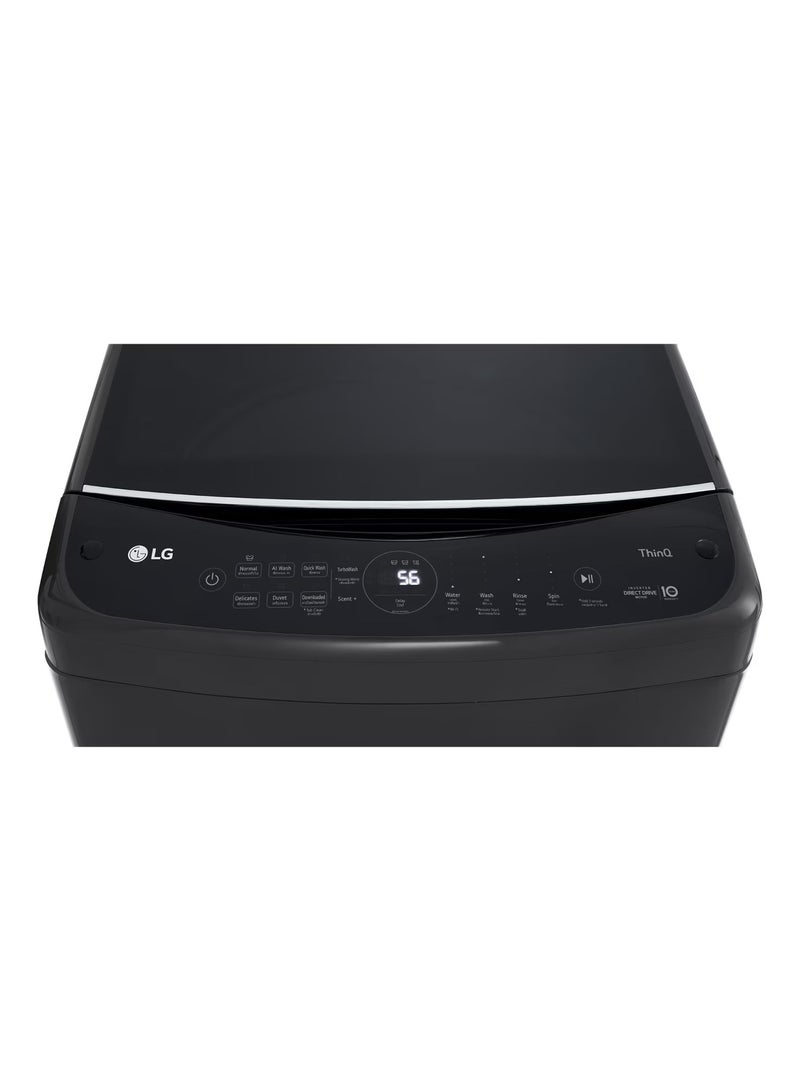 LG - 19 Kg Top Loading Washing Machine - Direct Drive Motor - Inverter - Turbo Drum - T19H3SDHT2 19 kg T19H3SDHT2 Middle Black - Image 1