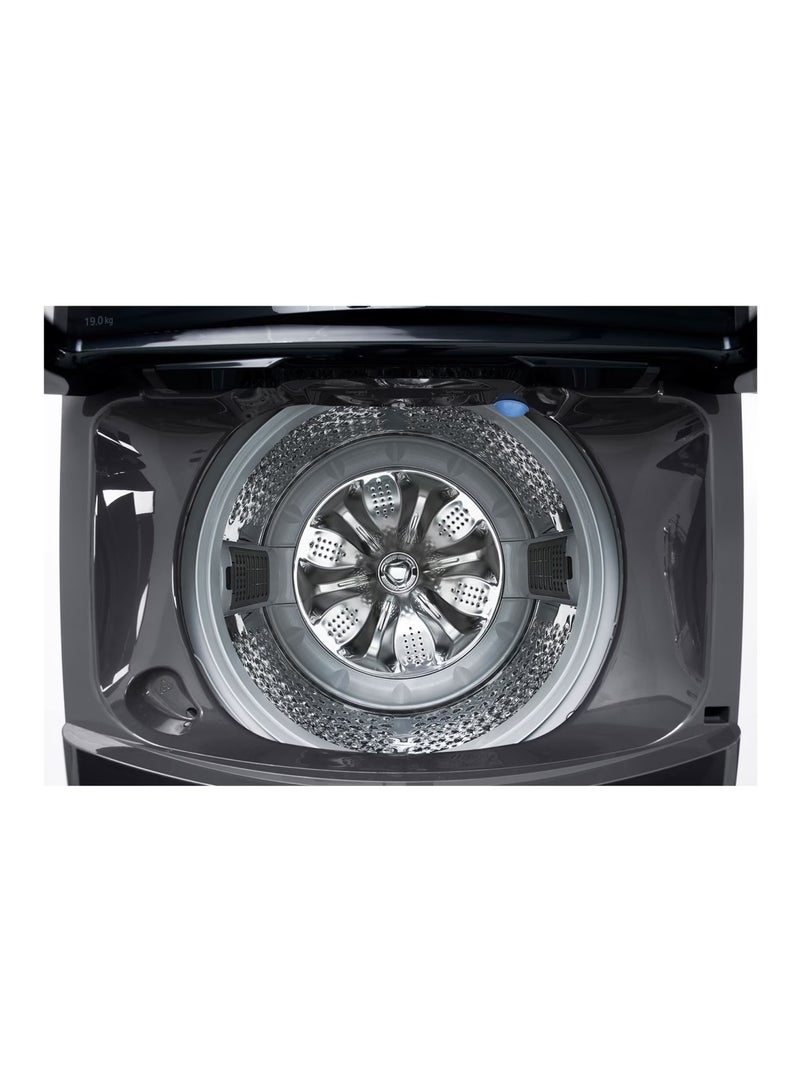 LG - 19 Kg Top Loading Washing Machine - Direct Drive Motor - Inverter - Turbo Drum - T19H3SDHT2 19 kg T19H3SDHT2 Middle Black - Image 1