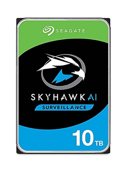 10TB SkyHawk AI 7200 Rpm 3.5" Internal Surveillance HDD, SATA III 6 Gb/s Interface, 256MB Cache Memory, 245 MB/s Max Sustained Transfer Rate, 2 Million Hours MTBF | ST10000VE001 10 TB 10 TB