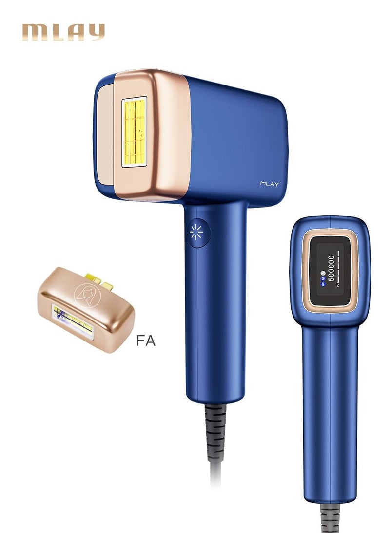 MLAY Laser Hair Removal, IPL Hair Removal With Ice Cooling, 500,000 Flashes Painless Hair Removal Device For Whole Body Bikini Line Arm Armpit Face Back Leg (1*HR+1*Face Lamp) - Image 1