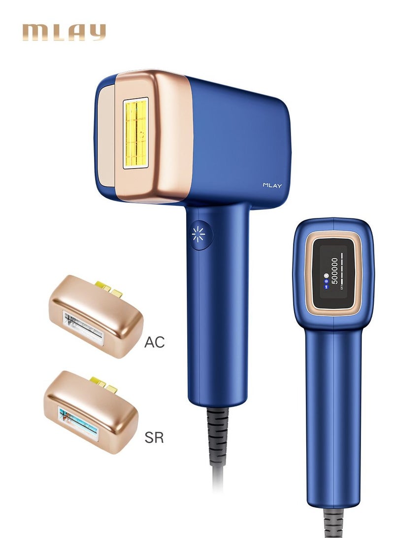 MLAY - Laser Hair Removal, IPL Hair Removal With Ice Cooling, 500,000 Flashes Painless Hair Removal Device For Whole Body Bikini Line Arm Armpit Face Back Leg (1*HR+1*AC+1*SR Lamp) - Image 1