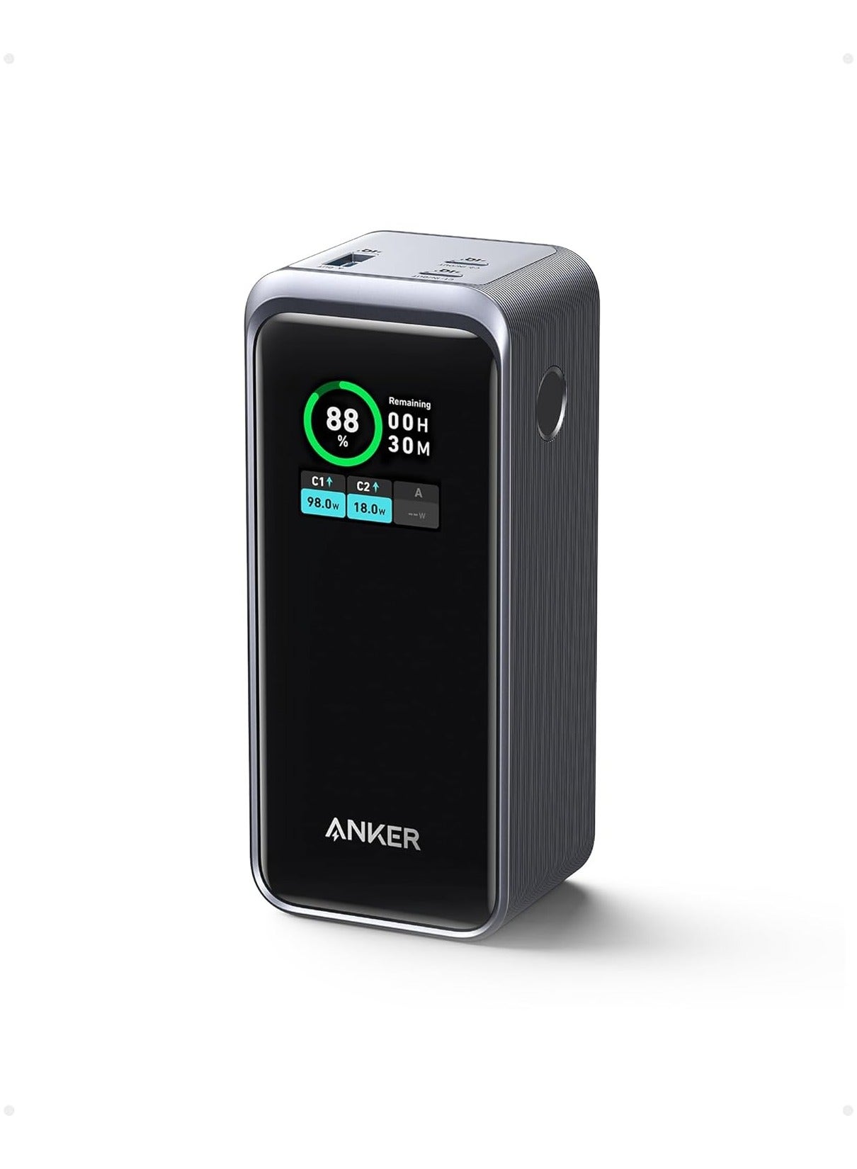 Anker 20000 mAh Prime Power Bank, Portable Charger With 200W Output, Smart Digital Display, 2 USB-C And 1 USB-A Port Compatible With iPhone 15/14 Series, Samsung, Dell, And More Black 