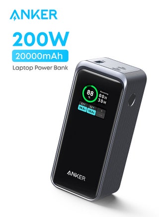 20000 mAh Prime Power Bank, 20,000mAh Portable Charger with 200W Output, Smart Digital Display, 2 USB-C and 1 USB-A Port Compatible with MacBook Pro/Air, iPhone 16/15/14 Series, Samsung, Huaiwei, Dell Black - pnsku/N70051630V/45/_/1751042715/5c1f2d30-9e2c-4bf4-900d-2af08364eb05