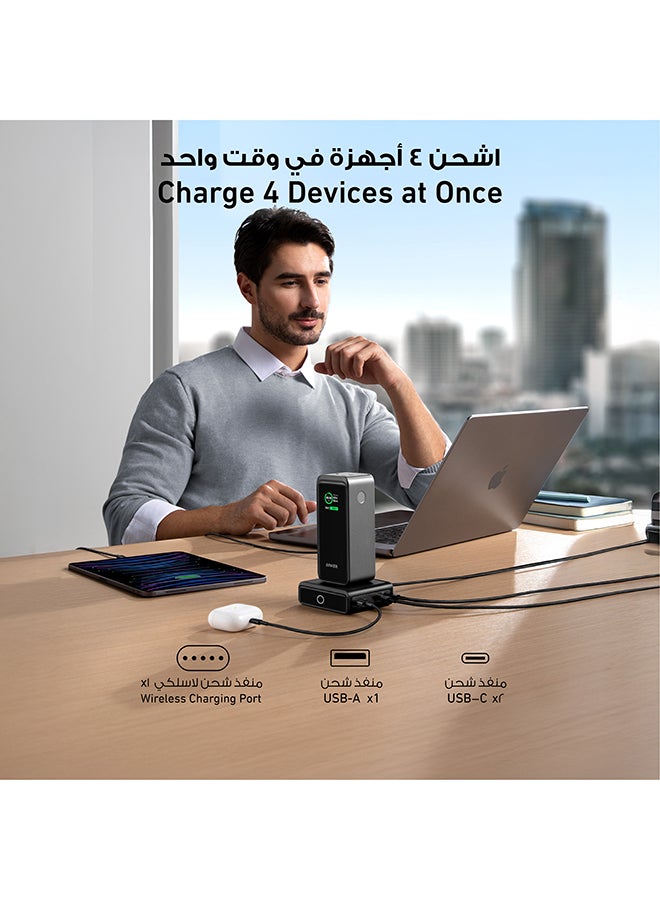 20000 mAh Prime Power Bank, 20,000mAh Portable Charger with 200W Output, Smart Digital Display, 2 USB-C and 1 USB-A Port Compatible with MacBook Pro/Air, iPhone 16/15/14 Series, Samsung, Huaiwei, Dell Black