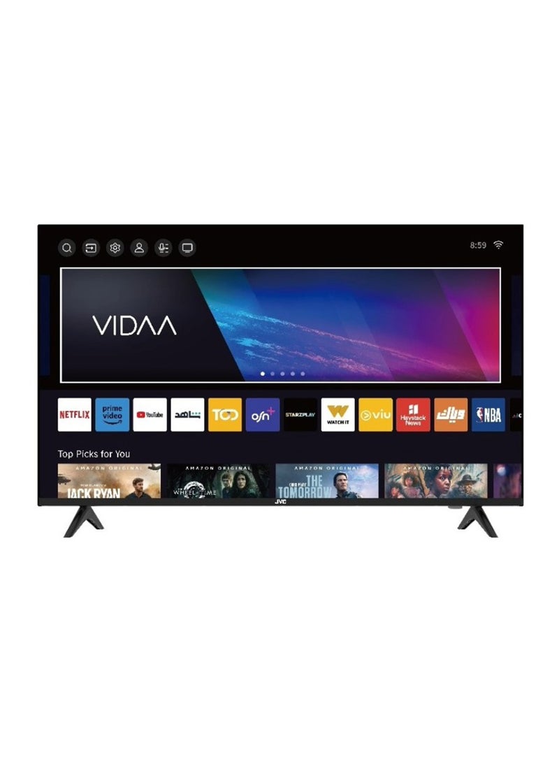 JVC - 43-Inch Edgeless 4K UHD Smart TV - 2024 New Model With Voice Air Mouse, Bluetooth And Dolby Audio LT43N7115V Black - Image 1