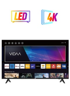 جي في سي تلفزيون ذكي بدقة 4K UHD بدون حواف مقاس 43 بوصة - موديل جديد لعام 2024 مزود بماوس هوائي صوتي وبلوتوث ونظام صوت دولبي LT43N7115V أسود LT43N7115V  - Image 1