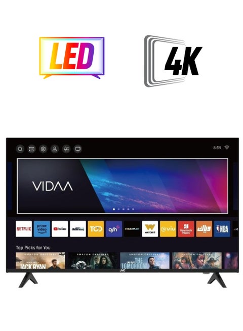43-Inch Edgeless 4K UHD Smart TV - 2024 New Model With Voice Air Mouse, Bluetooth And Dolby Audio LT43N7115V Black